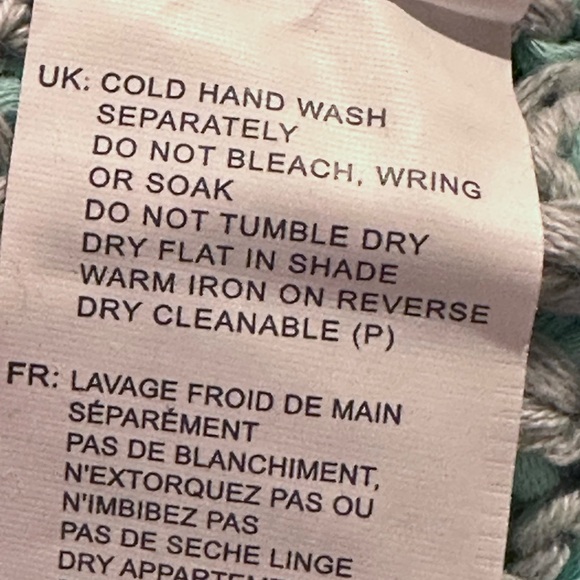 Ksubi Waffle Knit Sweater / Jumper size XS in Mint Blue-Green / Light Gray - Picture 8 of 8